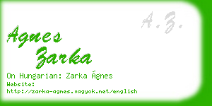 agnes zarka business card